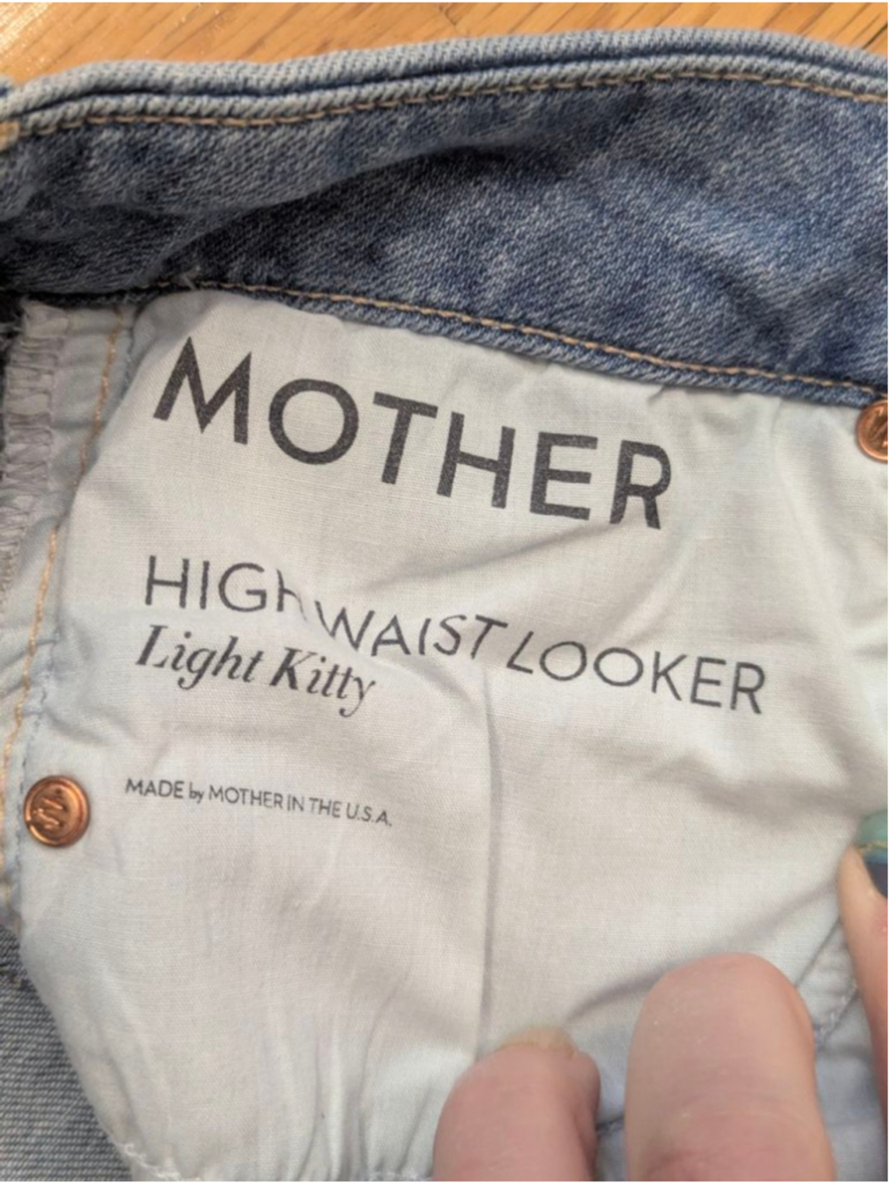 MOTHER Looker Skinny Jeans Light Kitty Blue Size 27 - Picture 4 of 14